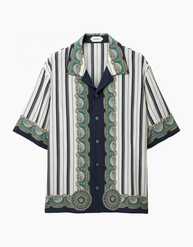 Crepe De Chine Silk Encore Shirt Navy