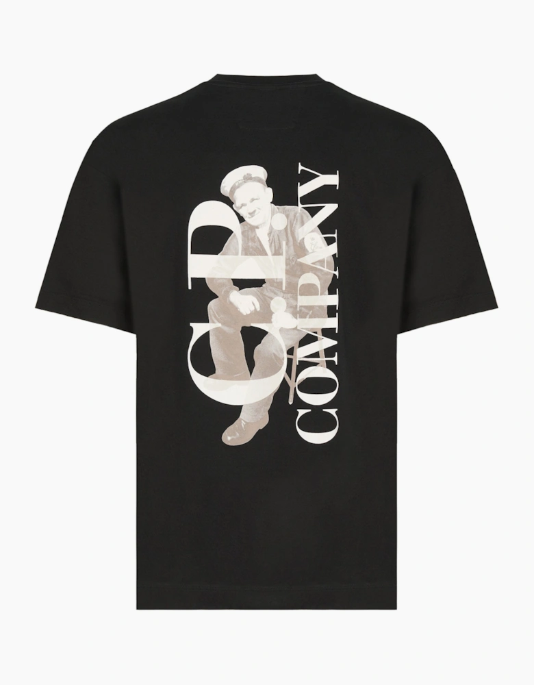 30/1 Britsh Sailor Logo T Shirt Black