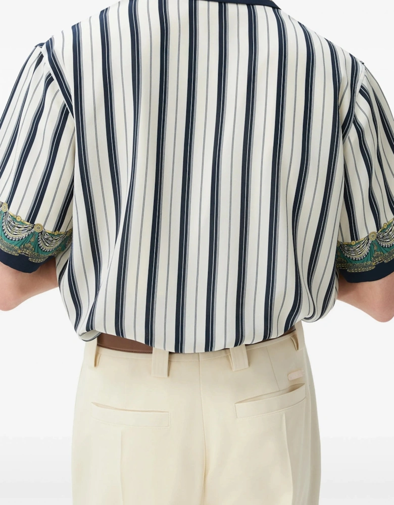 Crepe De Chine Silk Encore Shirt Navy