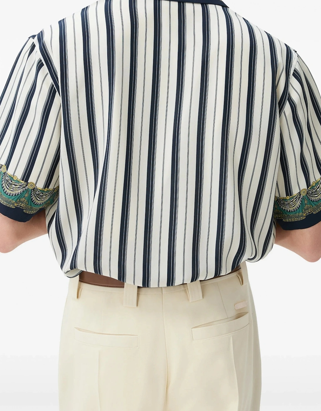 Crepe De Chine Silk Encore Shirt Navy