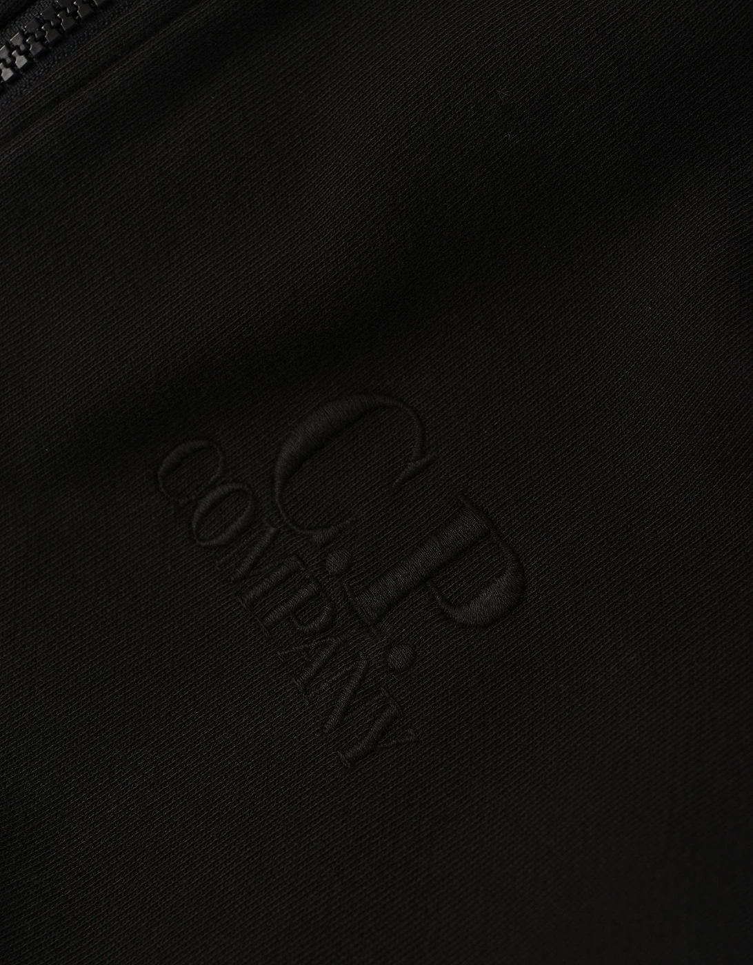 Diagonal Raised Boxy Hooded Top Black