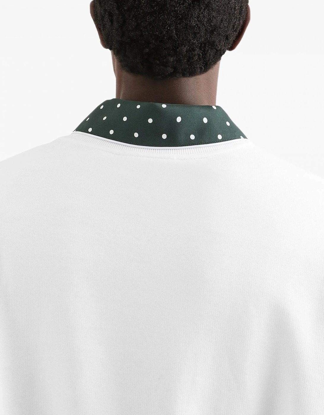 Plaque Cotton Sweatshirt White