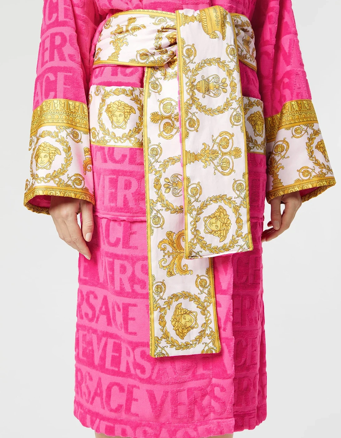 Versace Cotton Bathrobe Pink