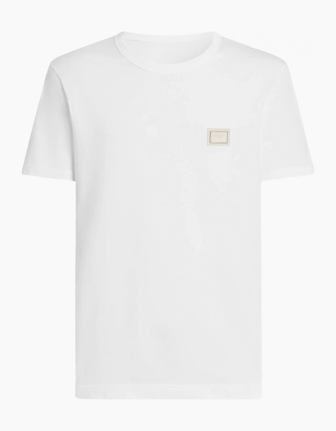 Plaque Cotton T-Shirt White