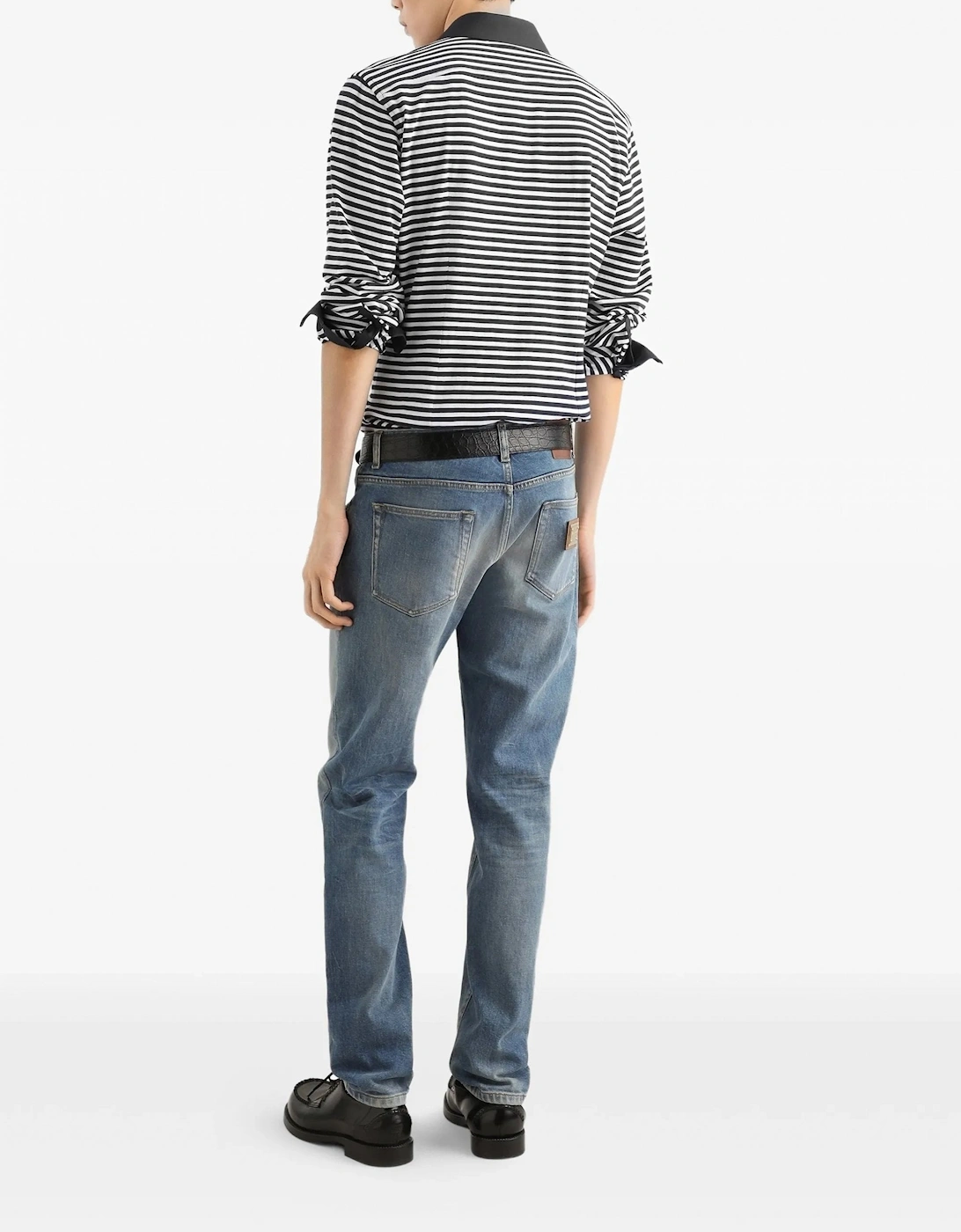Plaque Denim Jeans Blue
