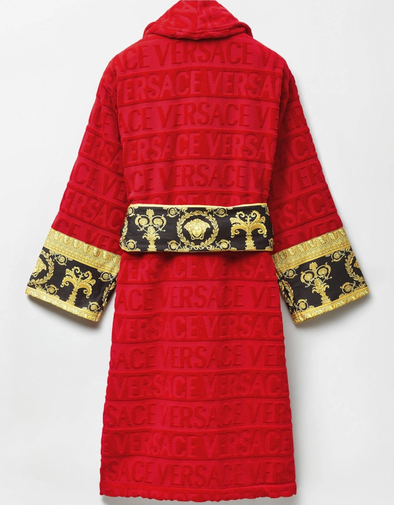Versace Cotton Bathrobe Red