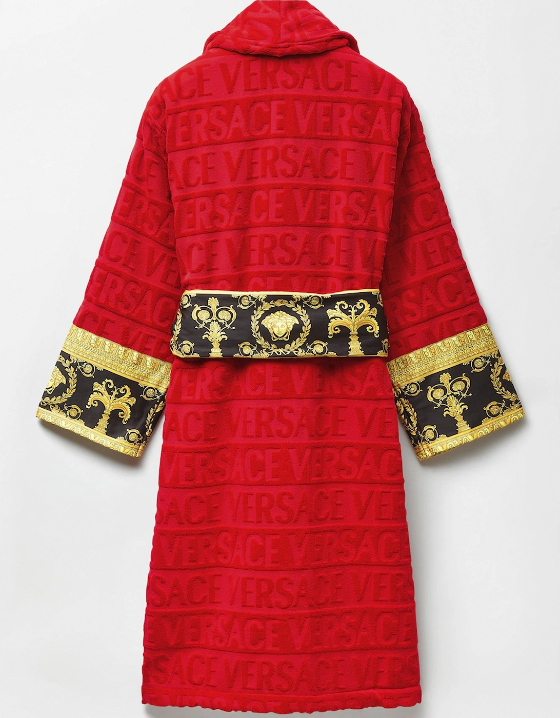 Versace Cotton Bathrobe Red