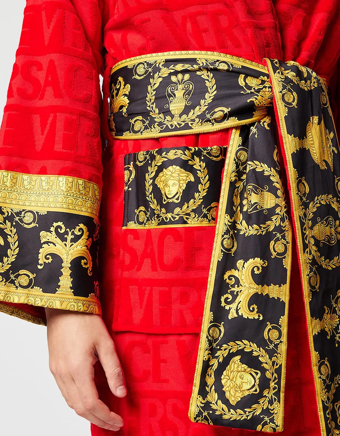 Versace Cotton Bathrobe Red