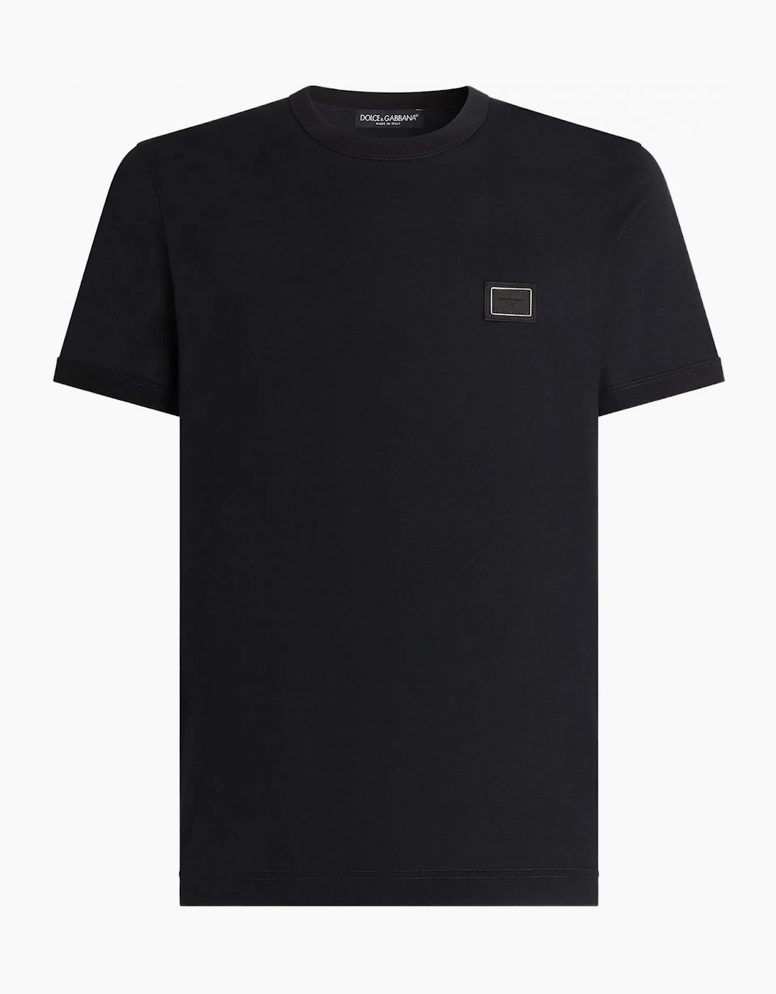 Plaque Cotton T-Shirt Navy
