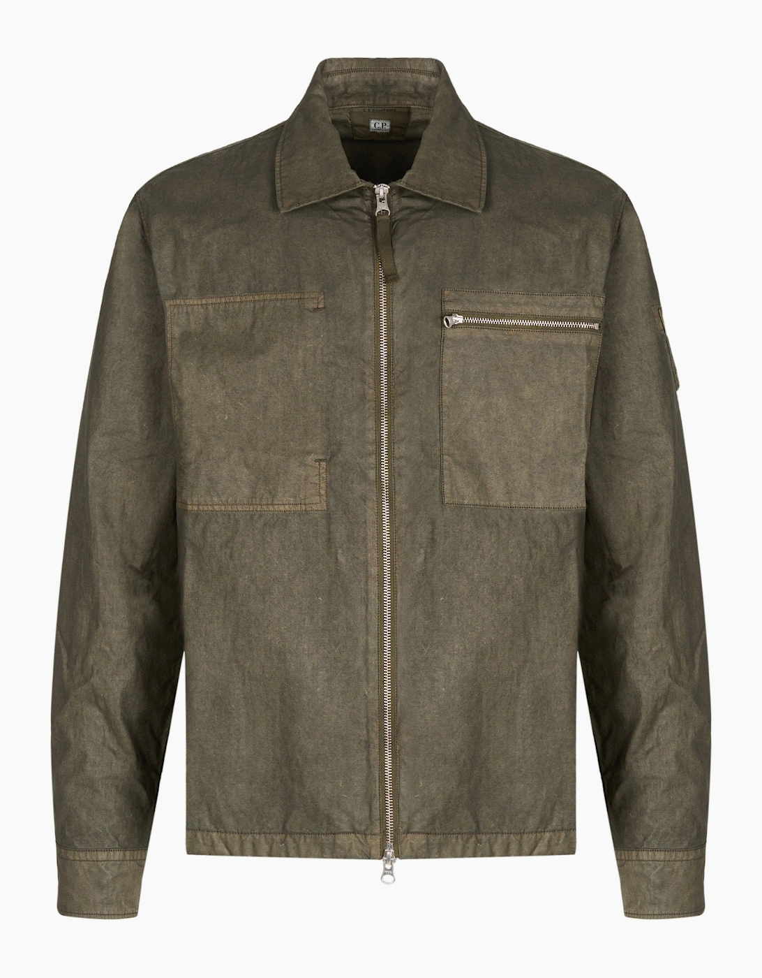 Cotton Zipped Lens Overshirt Green, 6 of 5