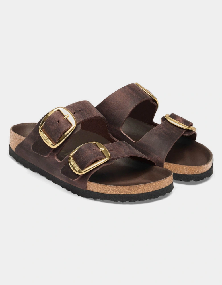Birkenstock Arizona Big Buckle Oiled Leather Womens Sandals - Habana