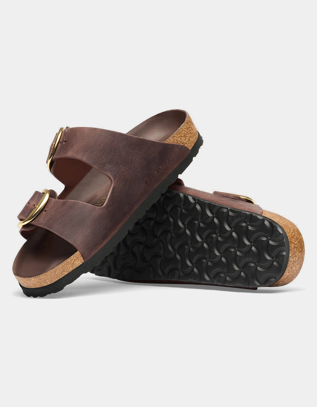 Birkenstock Arizona Big Buckle Oiled Leather Womens Sandals - Habana