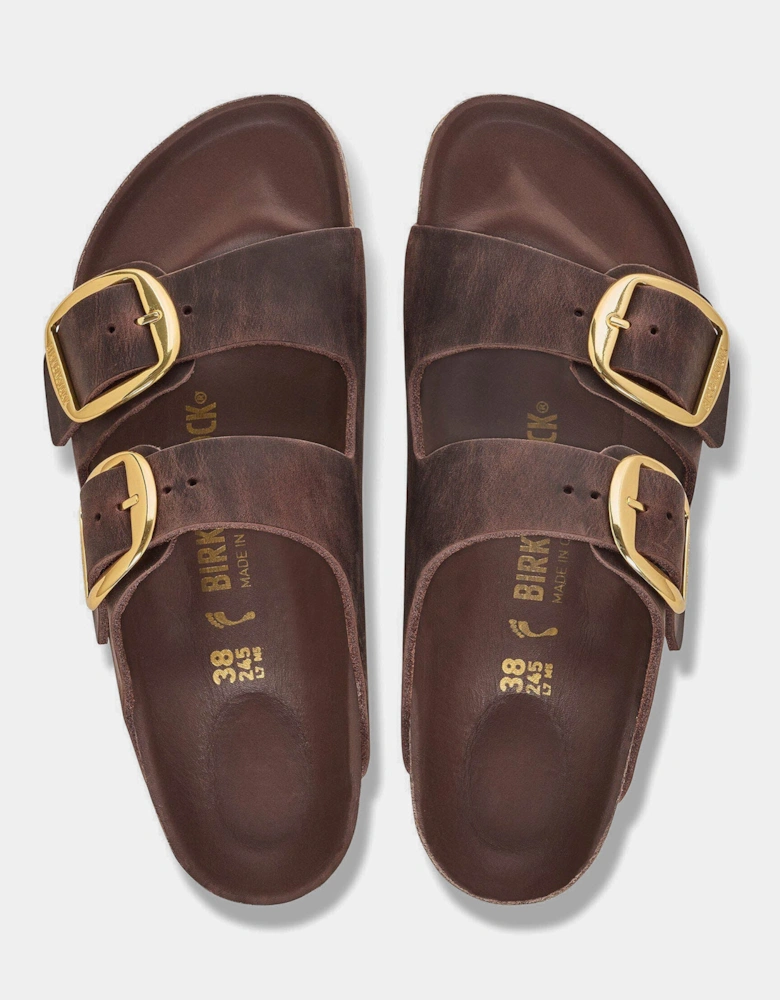 Birkenstock Arizona Big Buckle Oiled Leather Womens Sandals - Habana
