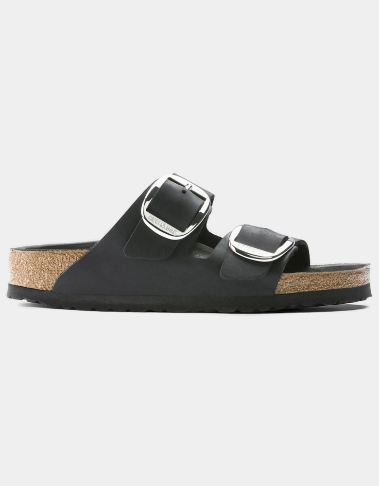 Birkenstock Arizona Big Buckle Oiled Leather Womens Sandals - Black