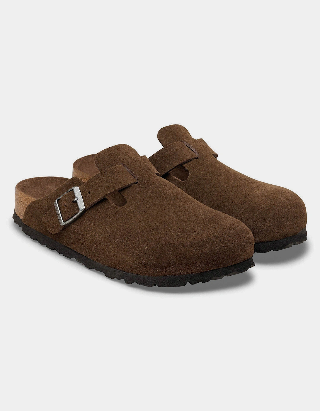 Birkenstock Boston Suede Leather Tonal Footbed Womens Clogs - Carafe