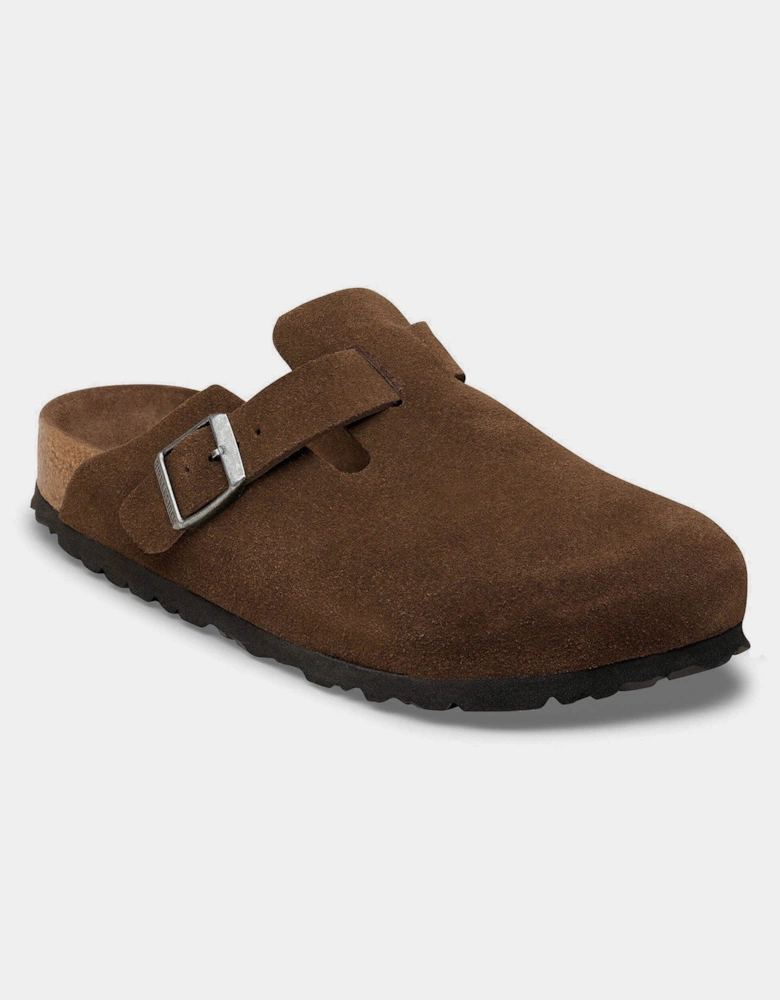Birkenstock Boston Suede Leather Tonal Footbed Womens Clogs - Carafe