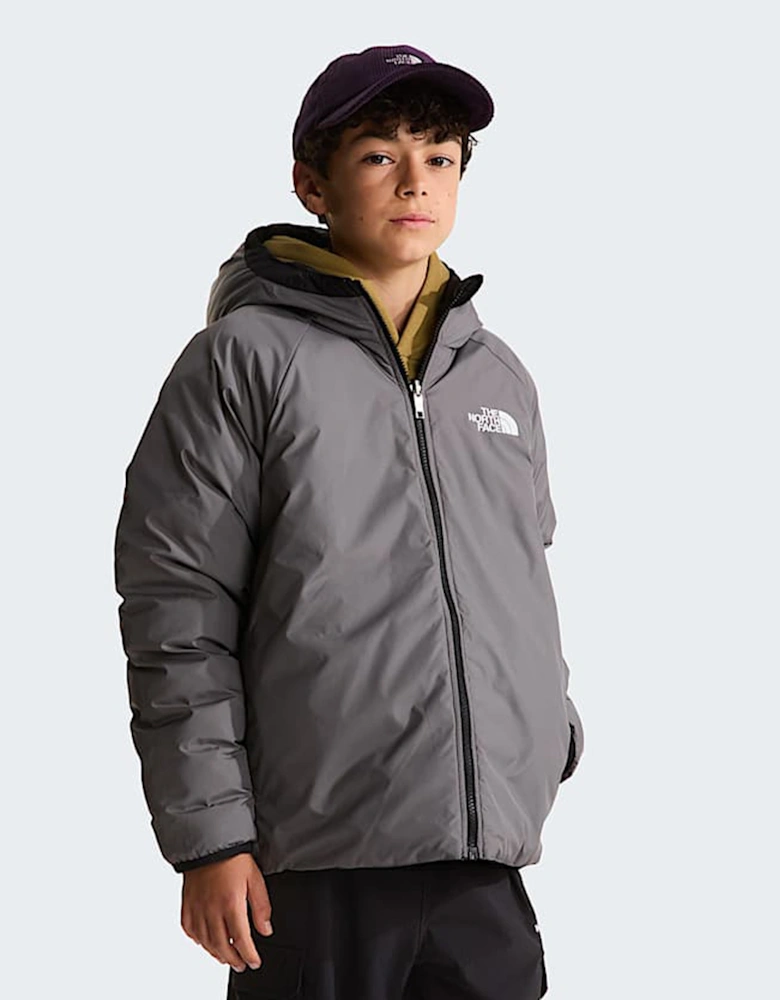 The North Face Boys Reversible Perrito Hooded Jacket in Black