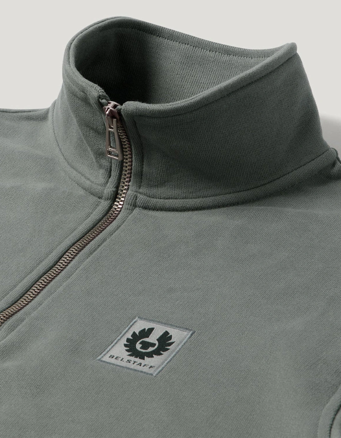 Belstaff Quarter Zip Sweatshirt Atlantic Grey