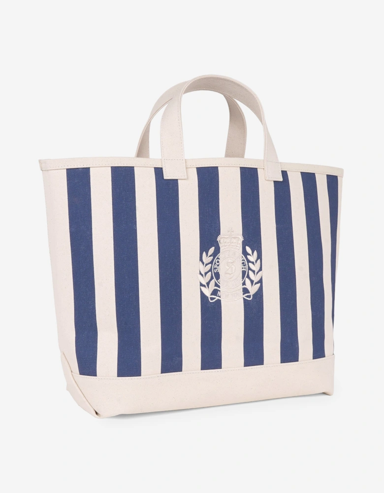 Sporty & Rich Girls NY Crest Beach Tote Bag in Navy (37.5cm)
