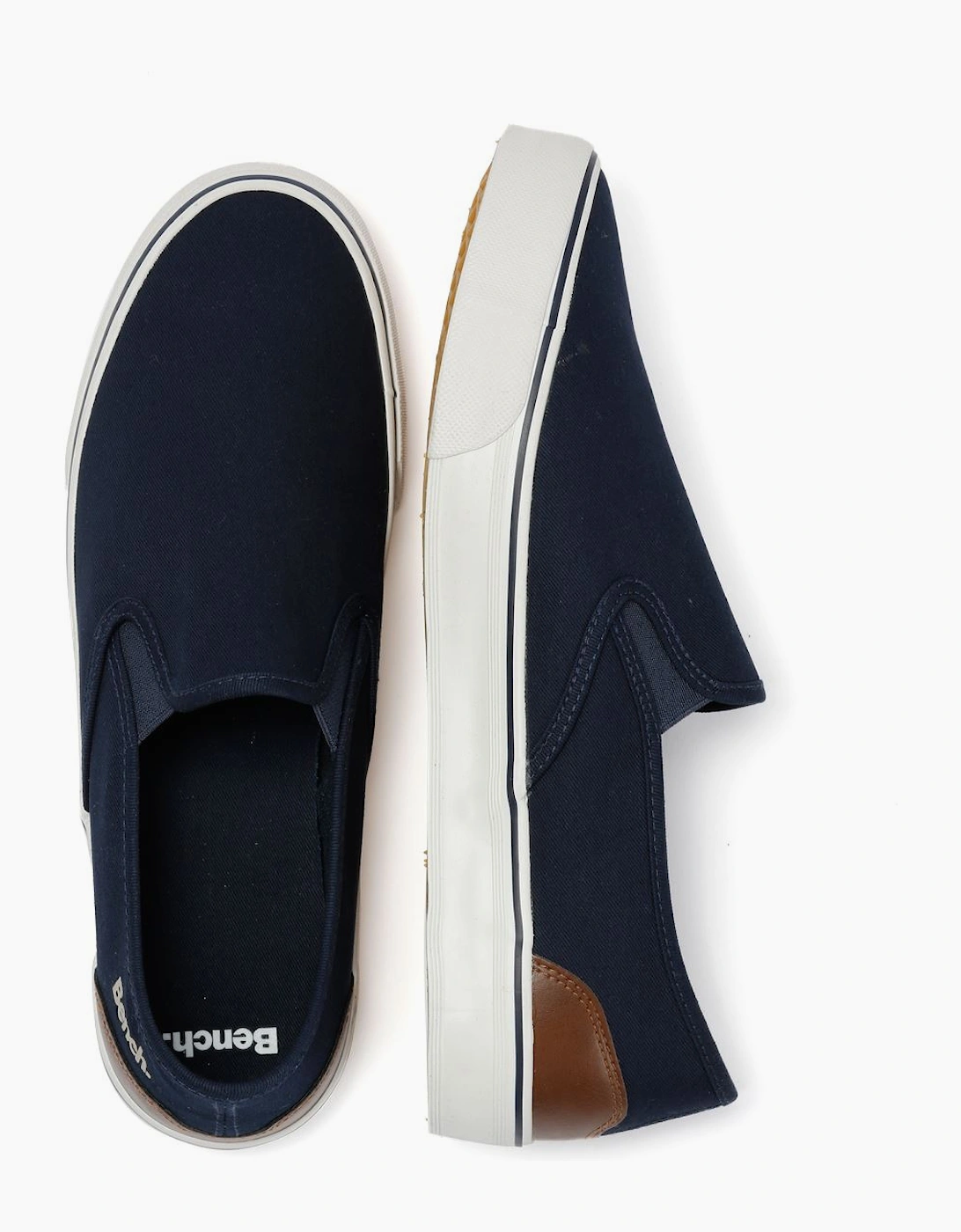 Bench Dalton Canvas Slip On Men's Navy Trainers