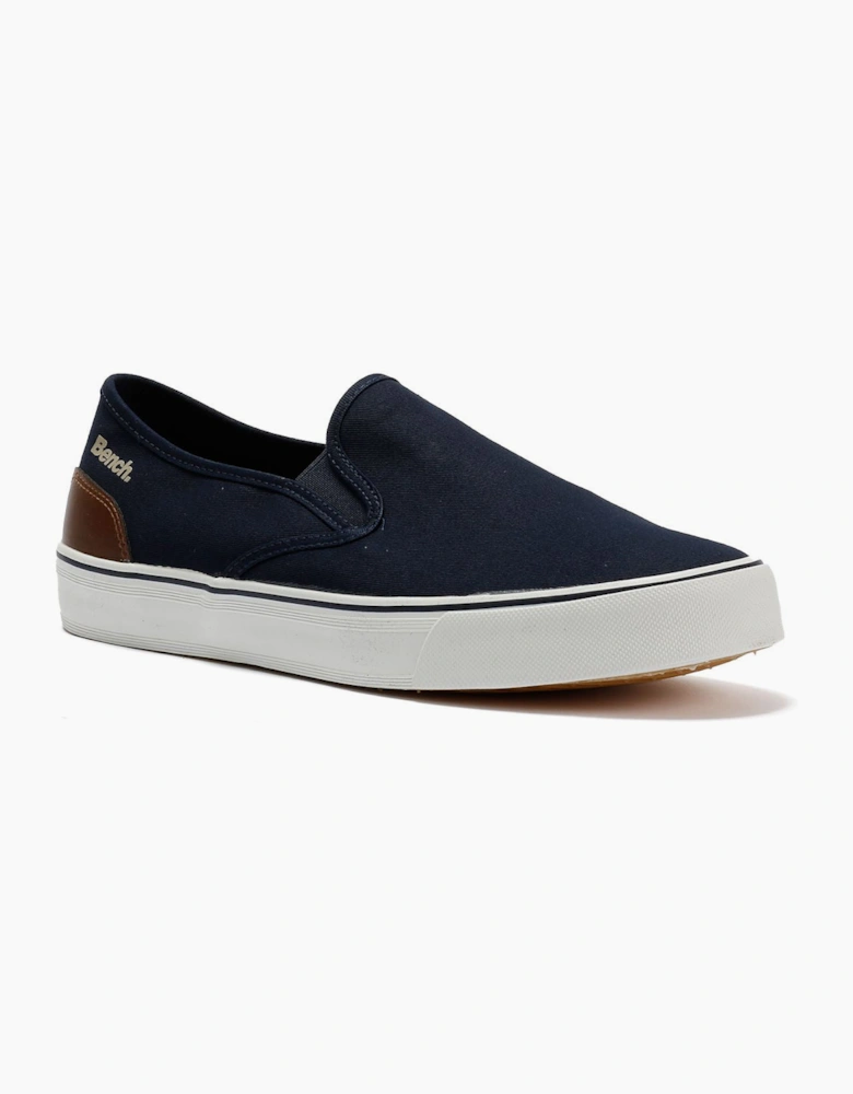Bench Dalton Canvas Slip On Men's Navy Trainers