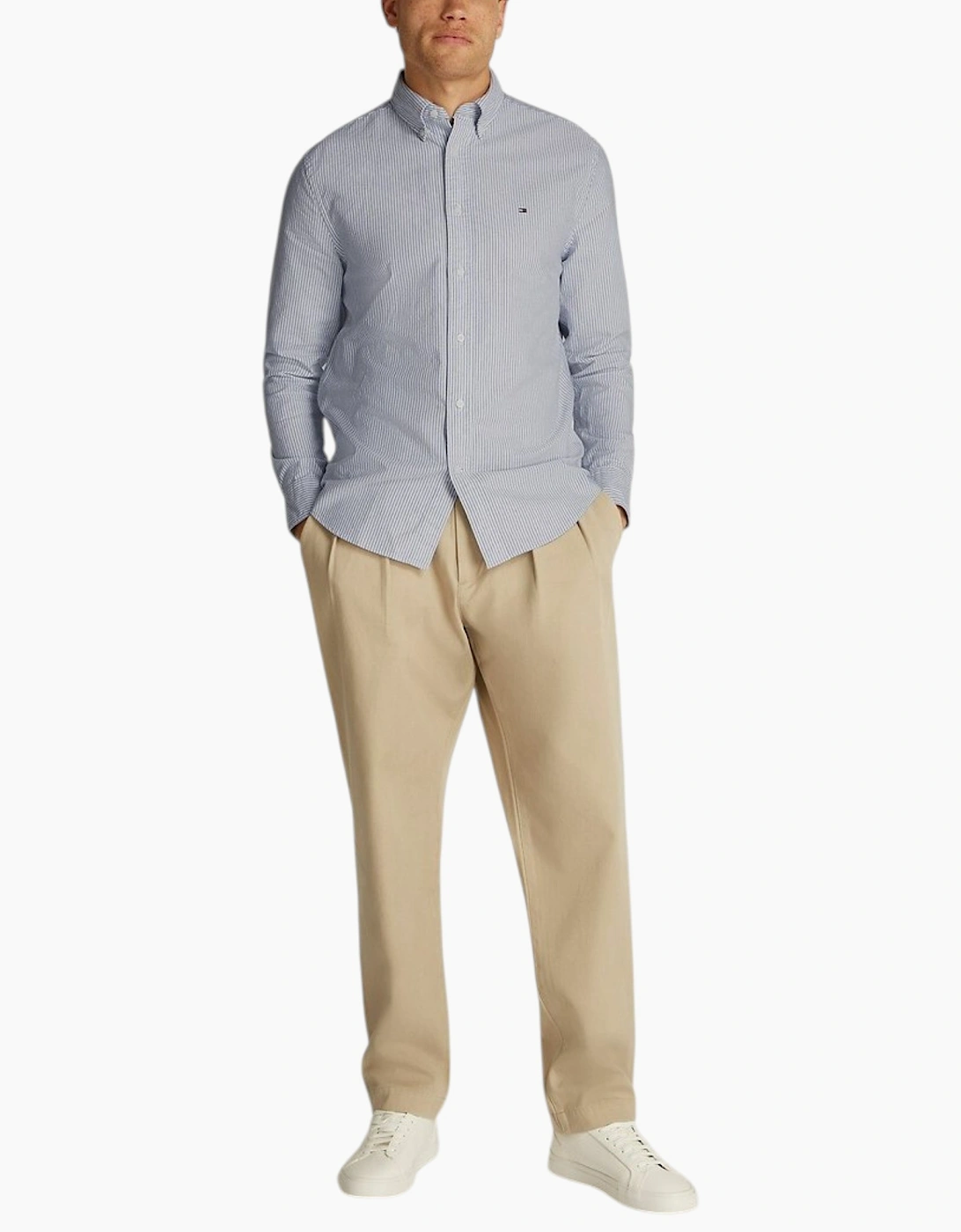 Tommy Hilfiger Mens Oxford Shirts TH Flex Slim Fit Top