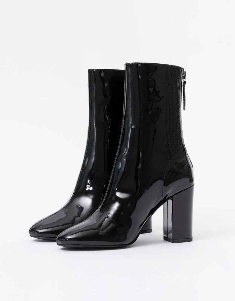 Ash Jasmin Heeled Boots Black Patent Leather