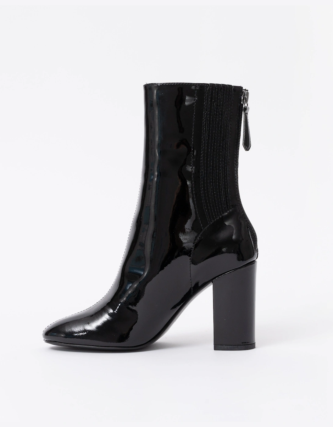 Ash Jasmin Heeled Boots Black Patent Leather