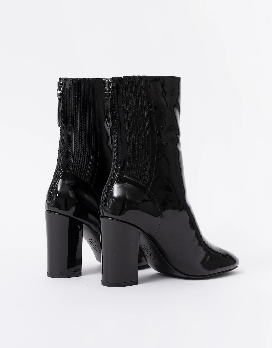 Ash Jasmin Heeled Boots Black Patent Leather