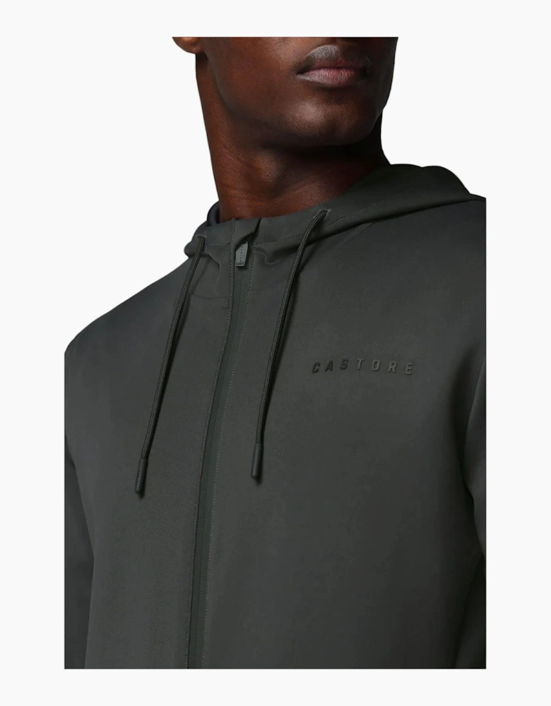 Castore Flex Full Zip Men's Grey Hooded Sweatshirt