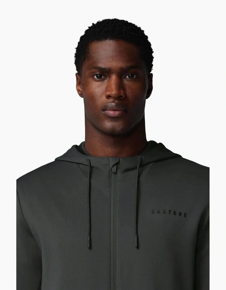 Castore Flex Full Zip Men's Grey Hooded Sweatshirt