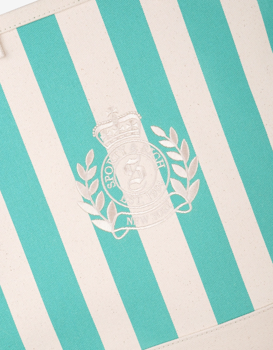 Sporty & Rich Girls NY Crest Beach Tote Bag in Green (37.5cm)