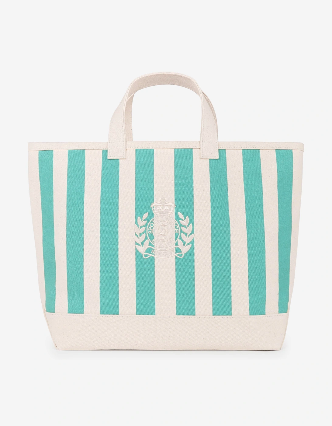 Sporty & Rich Girls NY Crest Beach Tote Bag in Green (37.5cm)