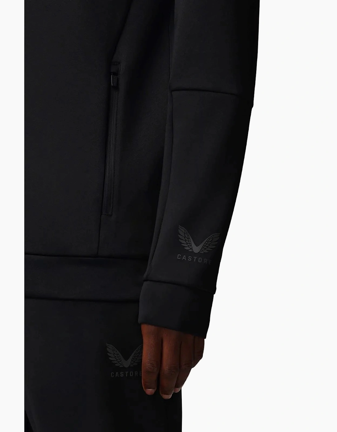 Castore Flex Full Zip Men's Black Hooded Sweatshirt