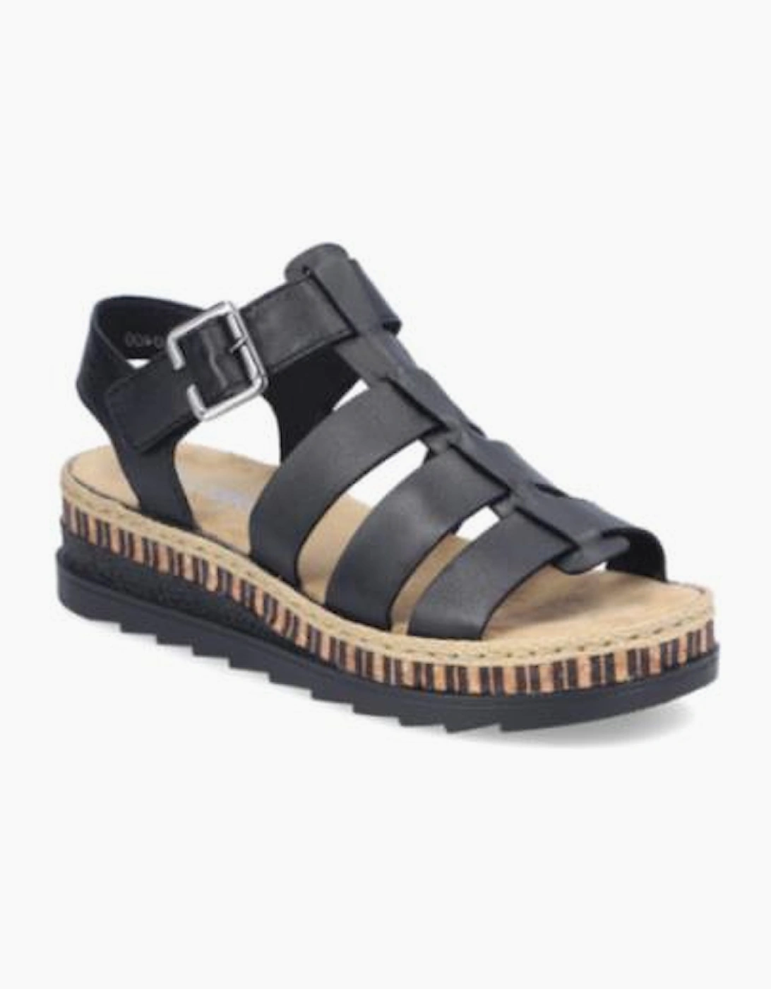 Rieker Women's Black Sandals V7904-00 In - Size: 4