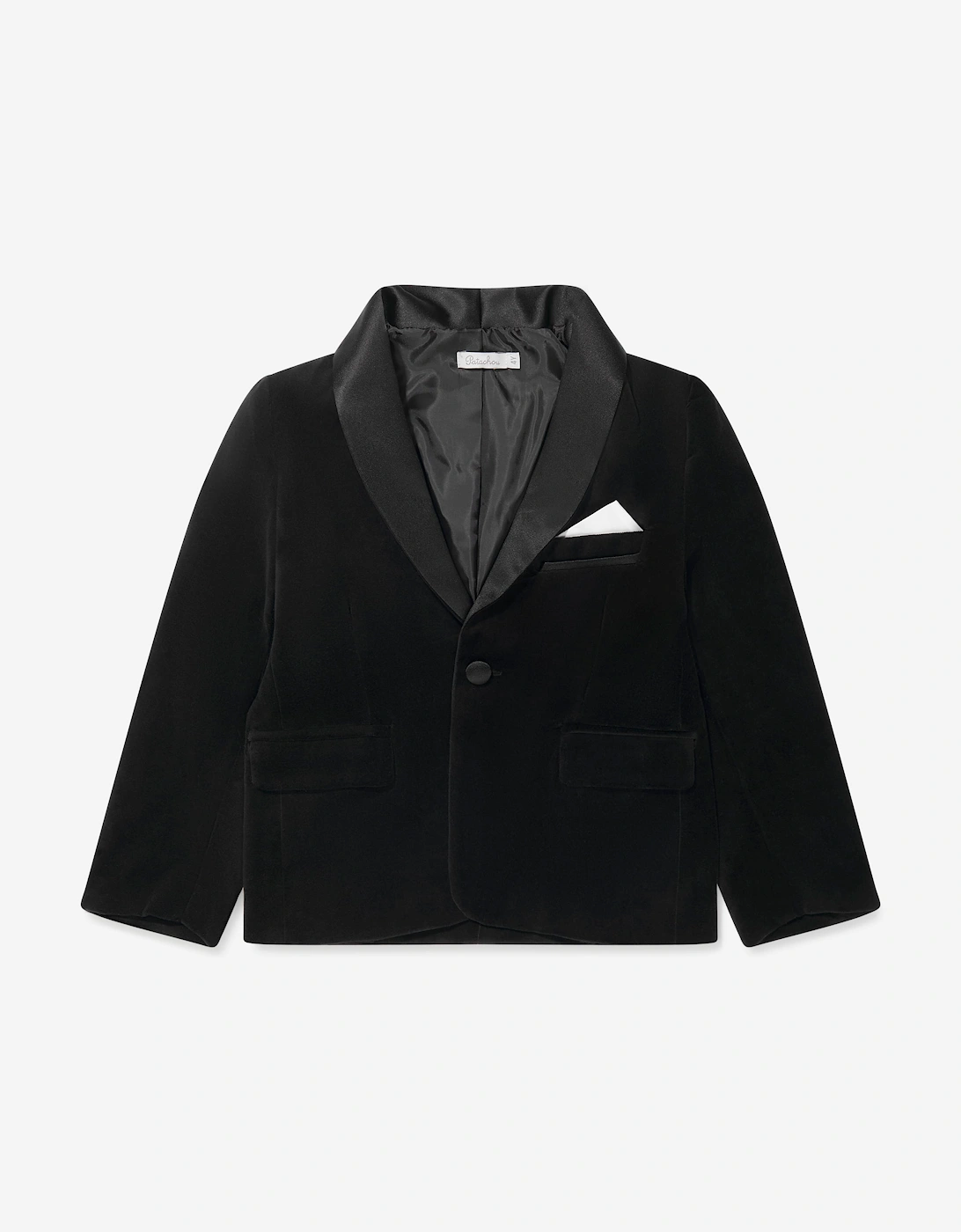 Patachou Boys Velvet Blazer in Black
