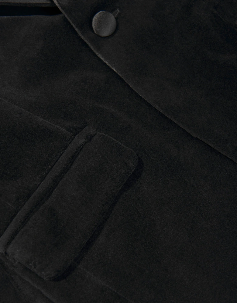 Patachou Boys Velvet Blazer in Black