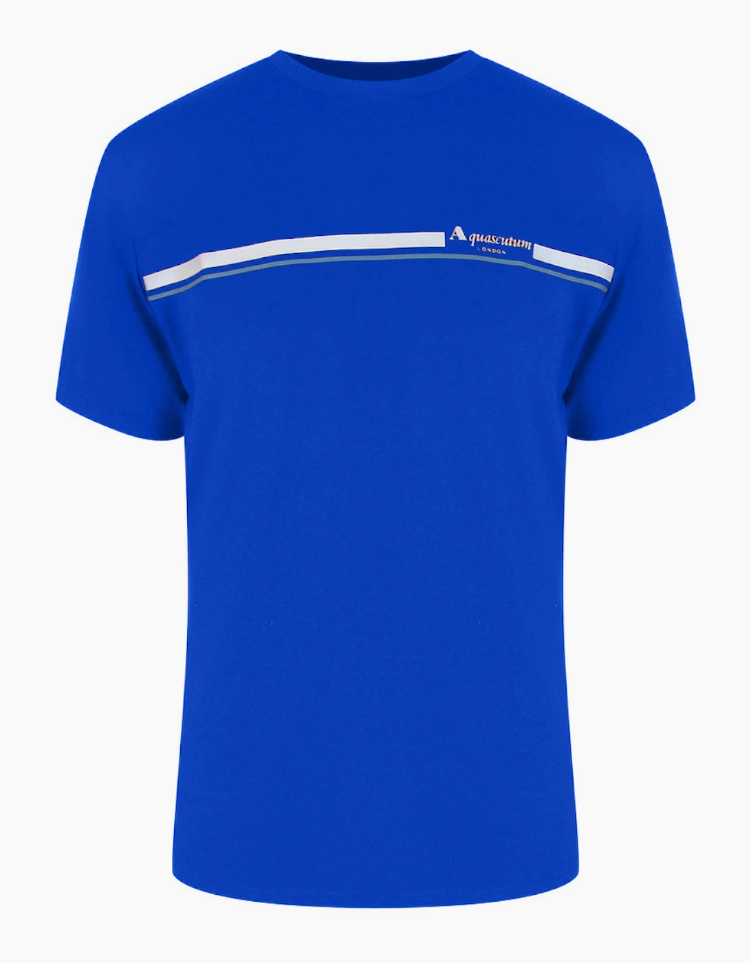 Aquascutum Active Cotton Stripes Royal Blue T-Shirt, 3 of 2