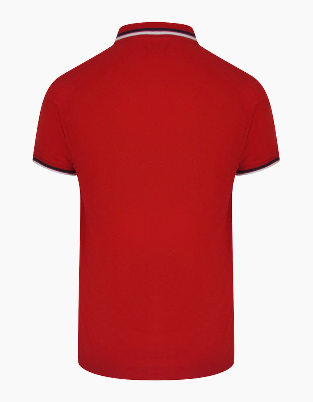 Aquascutum Active Cotton Stripes Polo Dry-Fit Red Red Polo Shirt
