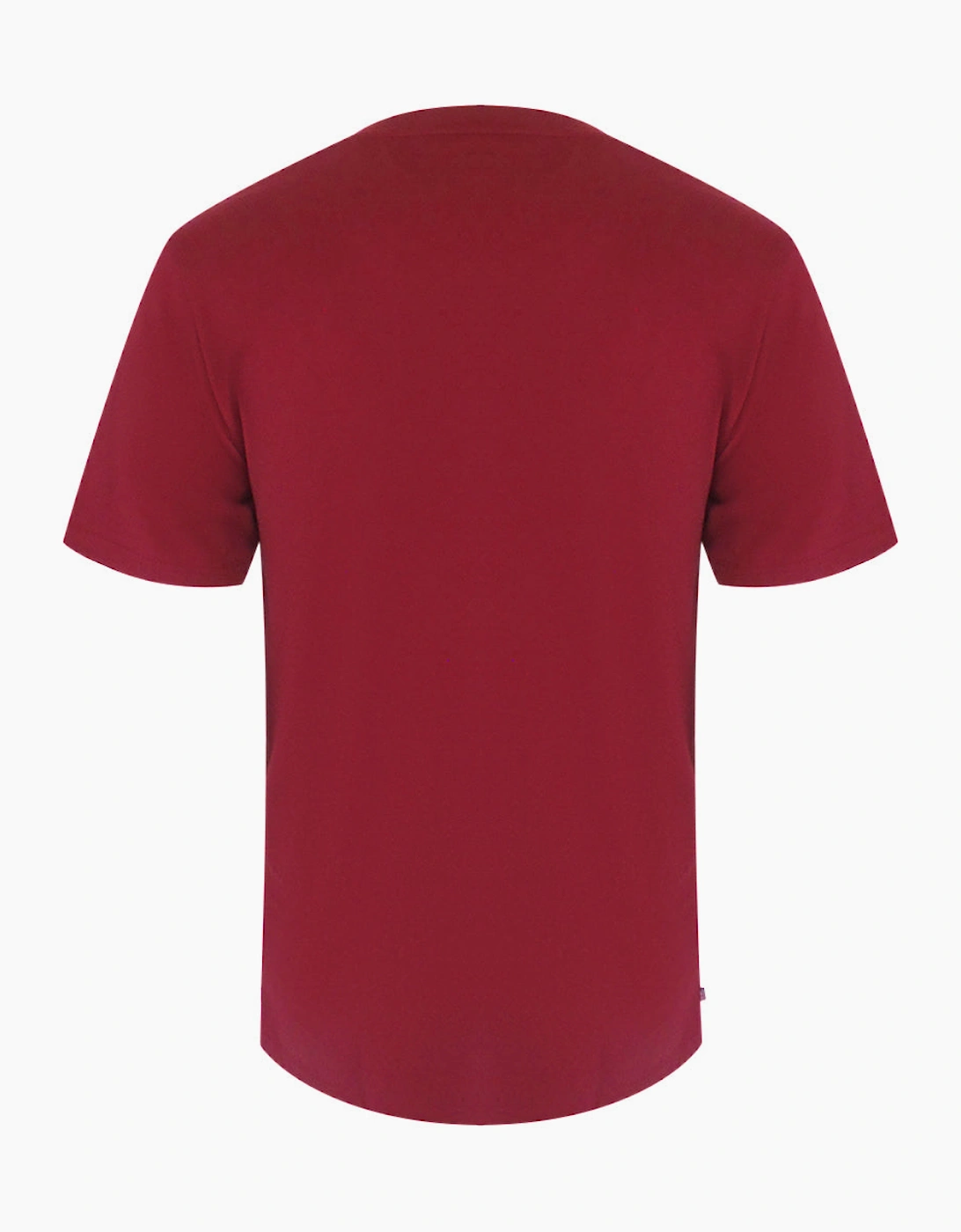 Aquascutum Active Cotton Stripes Bordeaux Burgundy T-Shirt