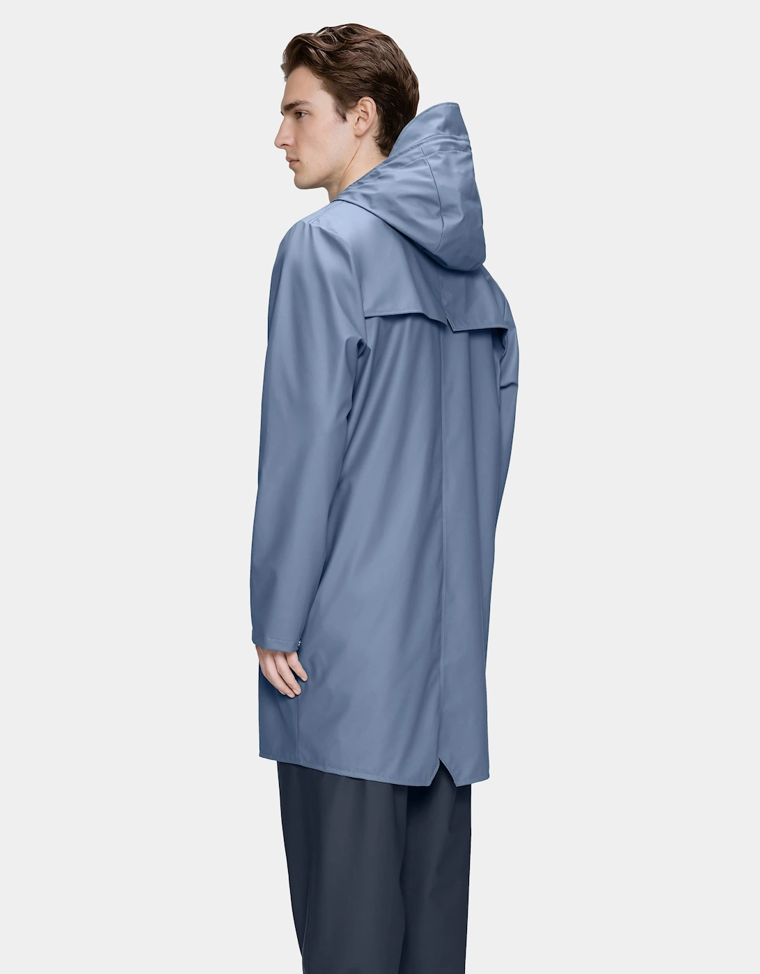 Rains Long Unisex Jacket - 172 Blue Dusk