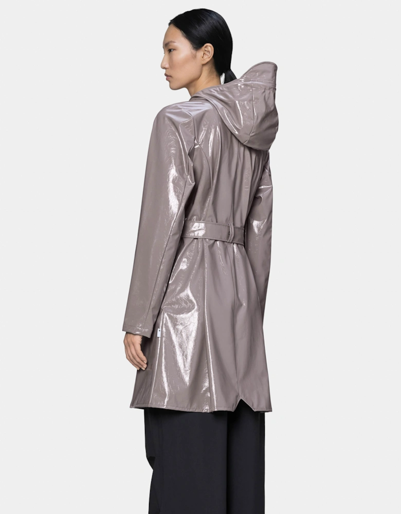 Rains Curve Long Womens Jacket - 194 Cinder Glaze