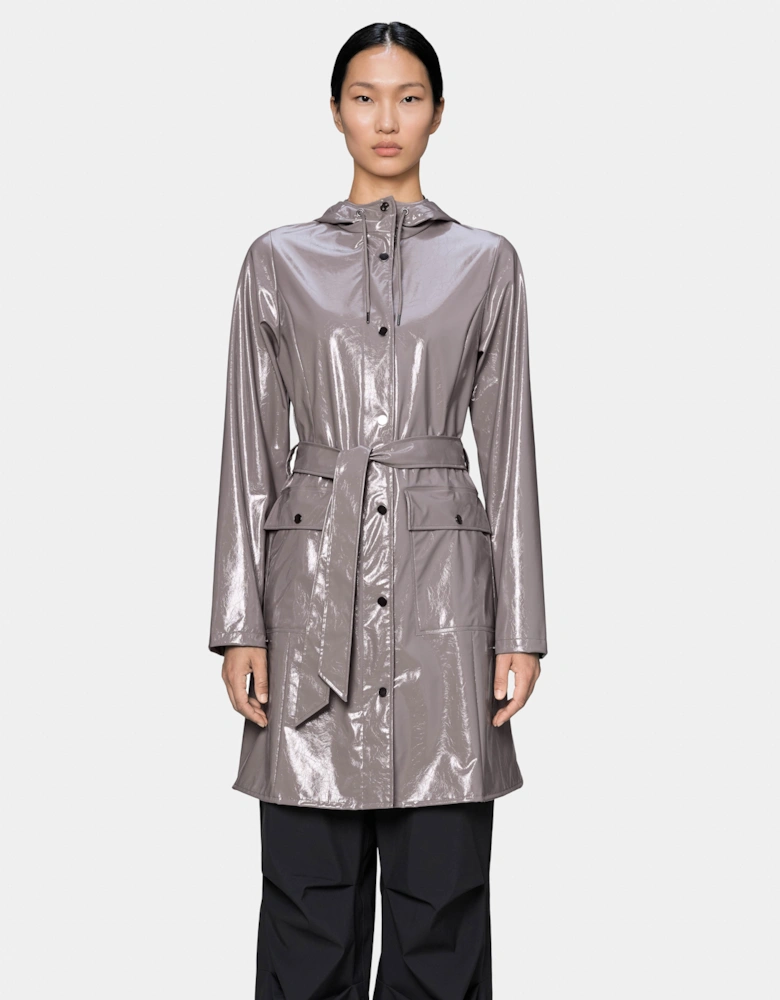 Rains Curve Long Womens Jacket - 194 Cinder Glaze