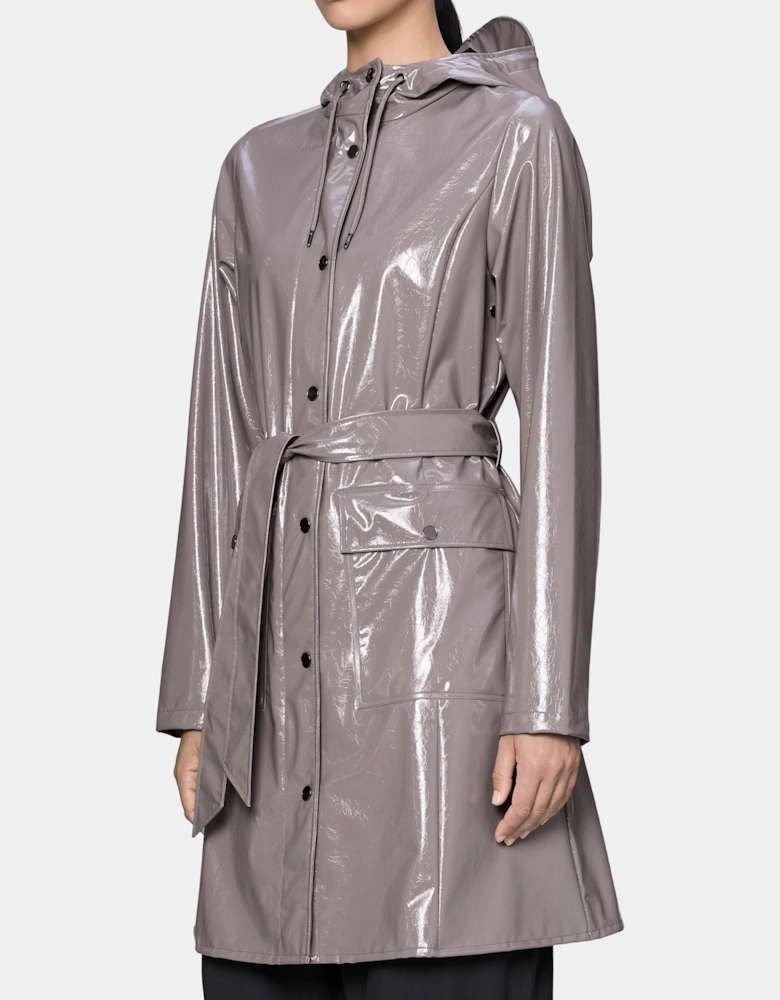Rains Curve Long Womens Jacket - 194 Cinder Glaze