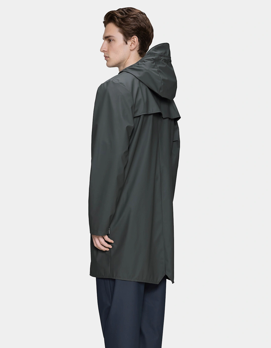 Rains Long Unisex Jacket - 153 Dark Grey