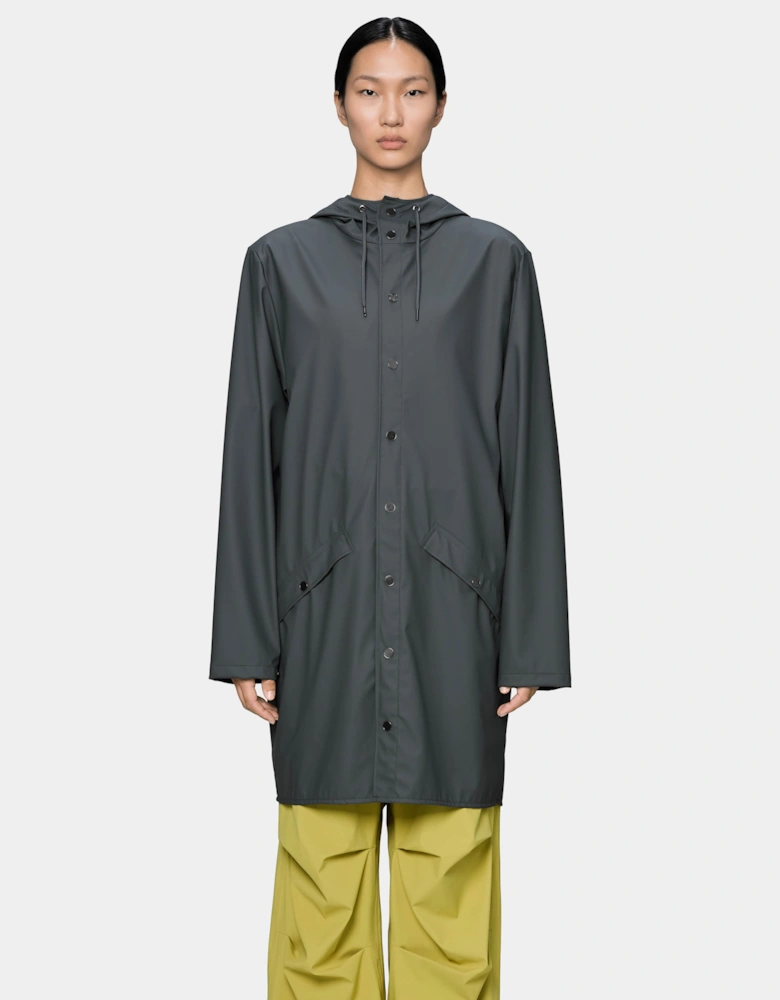 Rains Long Unisex Jacket - 153 Dark Grey