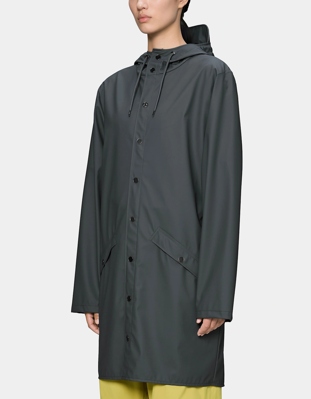 Rains Long Unisex Jacket - 153 Dark Grey