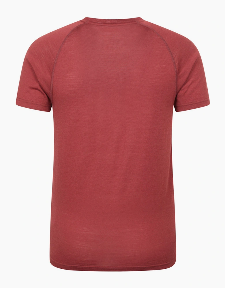Mountain Warehouse Mens Quest Printed Merino Blend Thermal Top