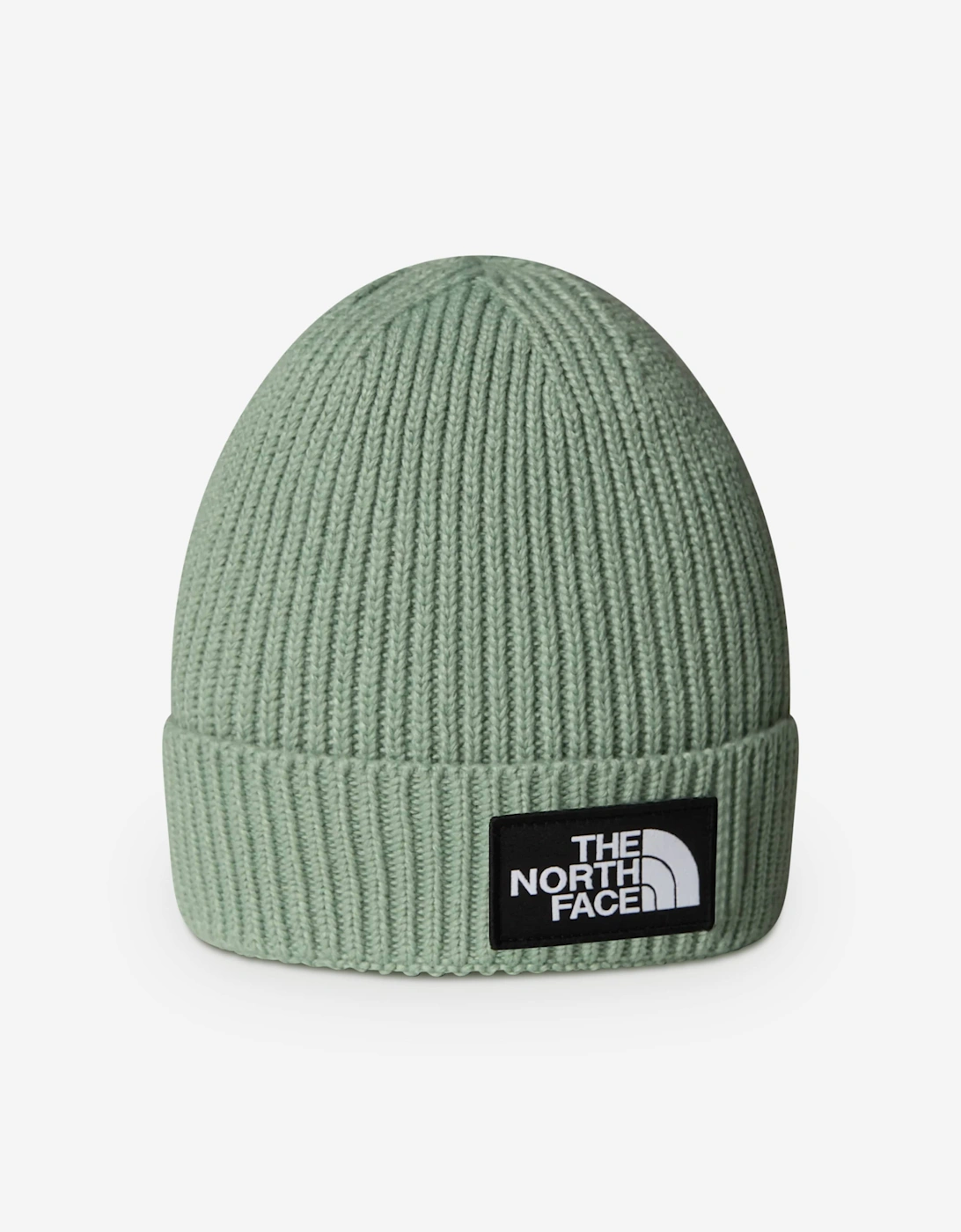 The North Face Kids Logo Box Cuffed Beanie in Green