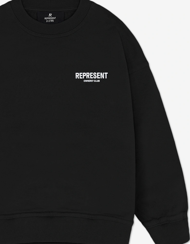 REPRESENT Kids Mini Owners Club Sweatshirt in Black